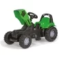Mobile Preview: rollyKid Deutz-Fahr with loader, roll bar and trailer