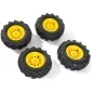 Mobile Preview: rollyTrac pneumatic tires - 2 pcs. 310x95 - 2 pcs. 325x110 - yellow