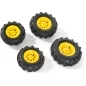 Preview: rollyTrac pneumatic tires - 2 pcs. 260x95 - 2 pcs. 325x115 - yellow