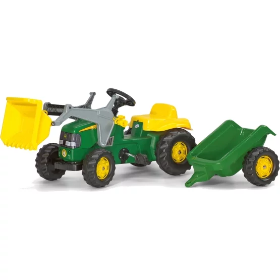 rollyKid John Deere with loader and trailer