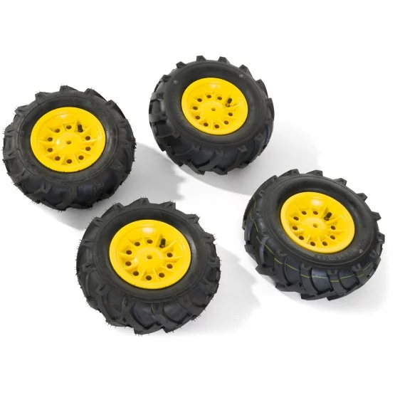 rollyTrac pneumatic tires - 2 pcs. 310x95 - 2 pcs. 325x110 - yellow