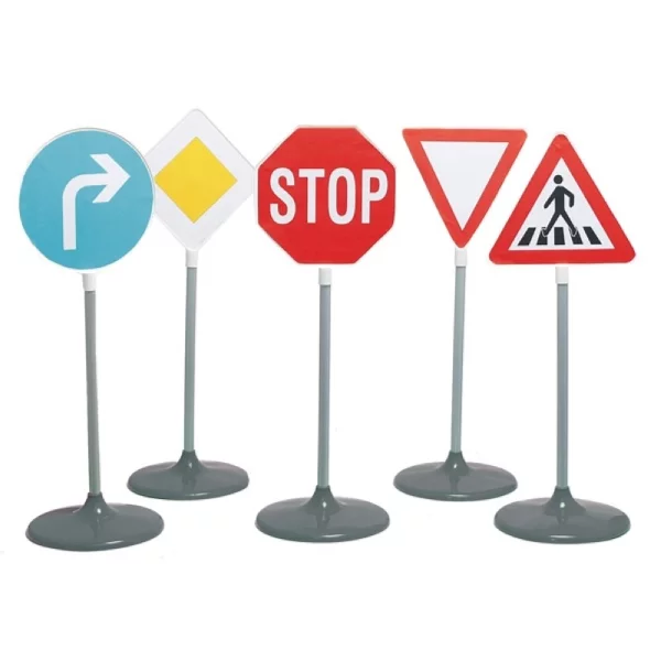 Traffic sign set, 5 pieces, 72 cm