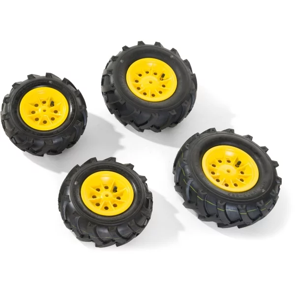 rollyTrac pneumatic tires - 2 pcs. 260x95 - 2 pcs. 325x115 - yellow